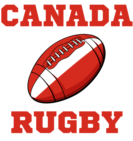 Canada Rugby Ball T-Shirt (White) - Ladies